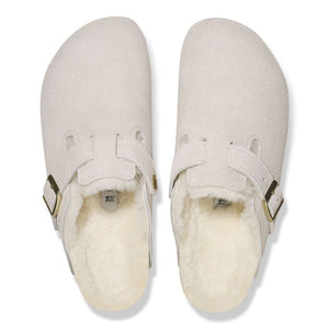 Birkenstock Boston Shearling in Antique White