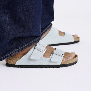 Birkenstock Arizona Suede in Baby Blue