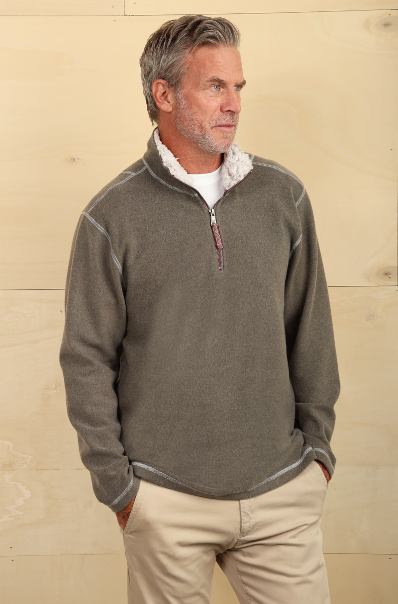 True Grit Melange Fleece Pullover