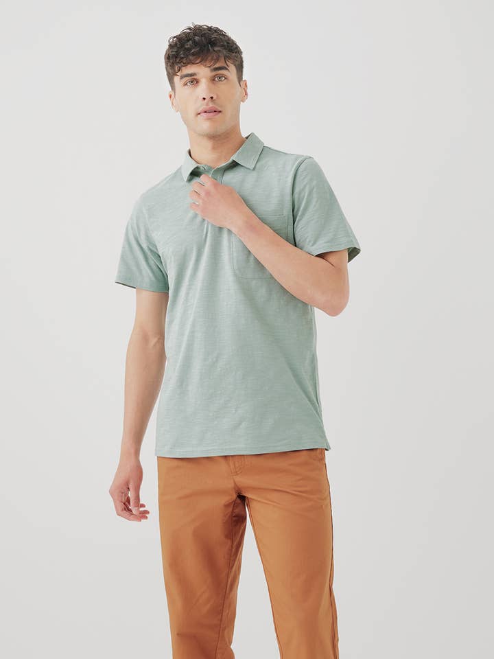 Pact Field Midweight Slub Polo