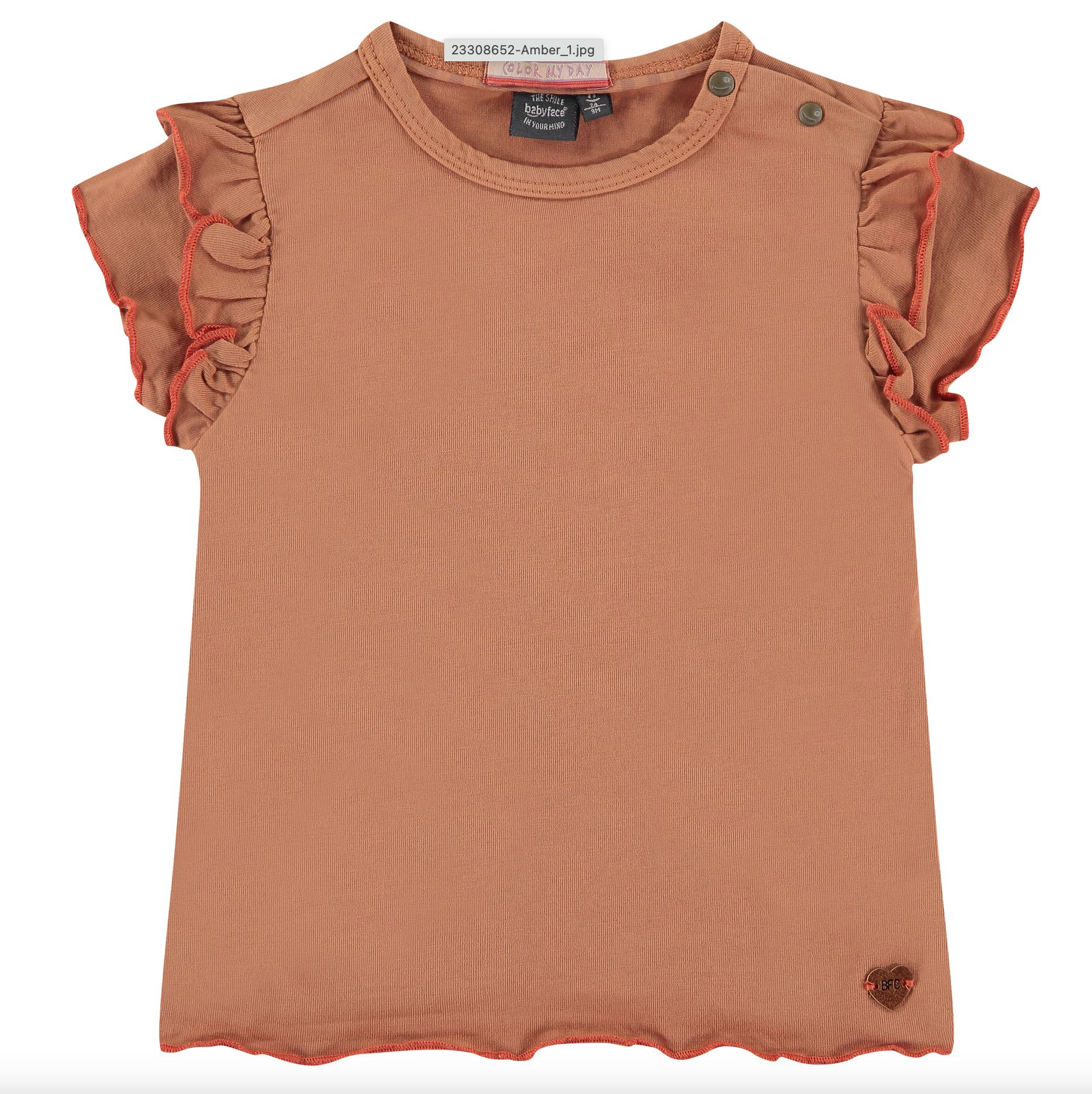 Babyface Girls Short Ruffled Sleeve Tee