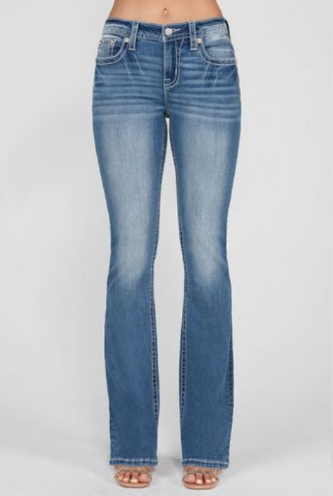 Miss Me Melody Mid Rise Boot Cut