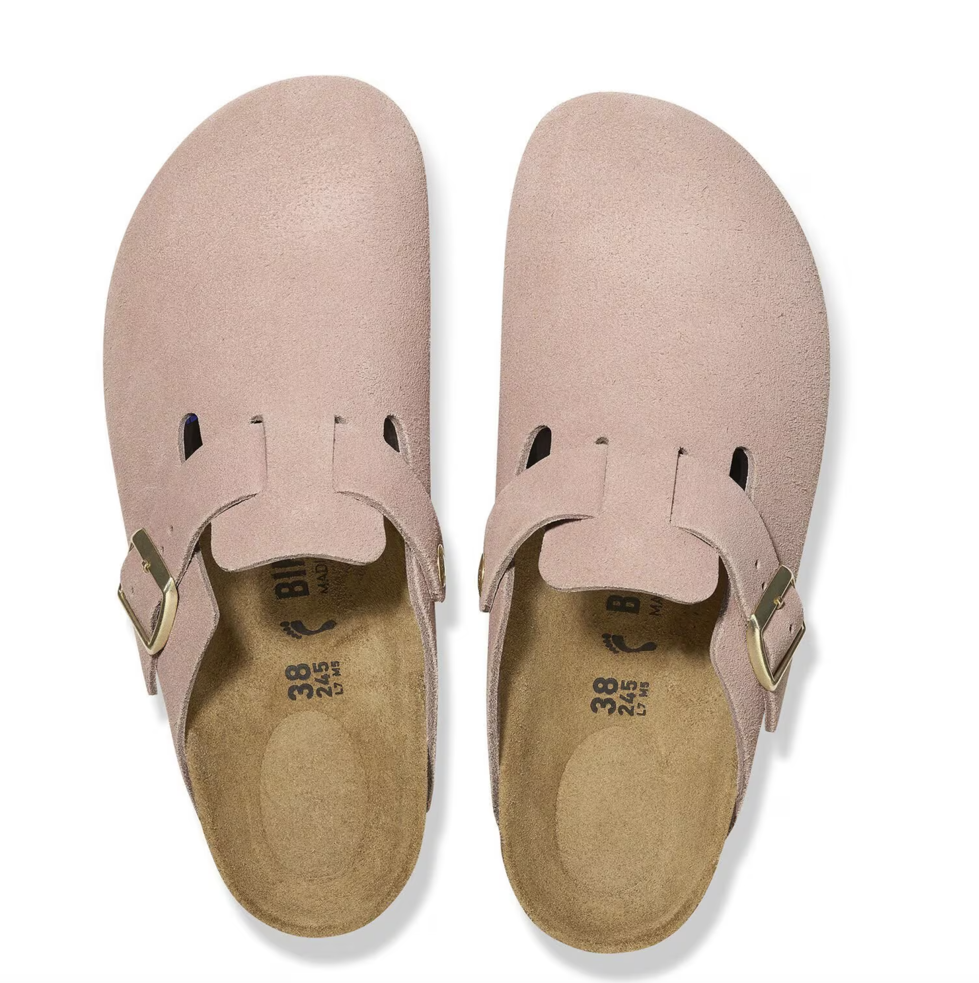 Birkenstock Boston In Light Rose