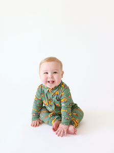 Posh Peanut Baby Crawford Collared Henley Romper