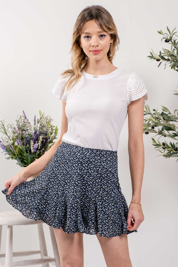 Eliza's Eyelet Sleeve Top