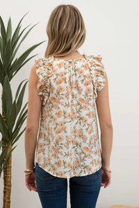 Luna Floral Round Neck Blouse