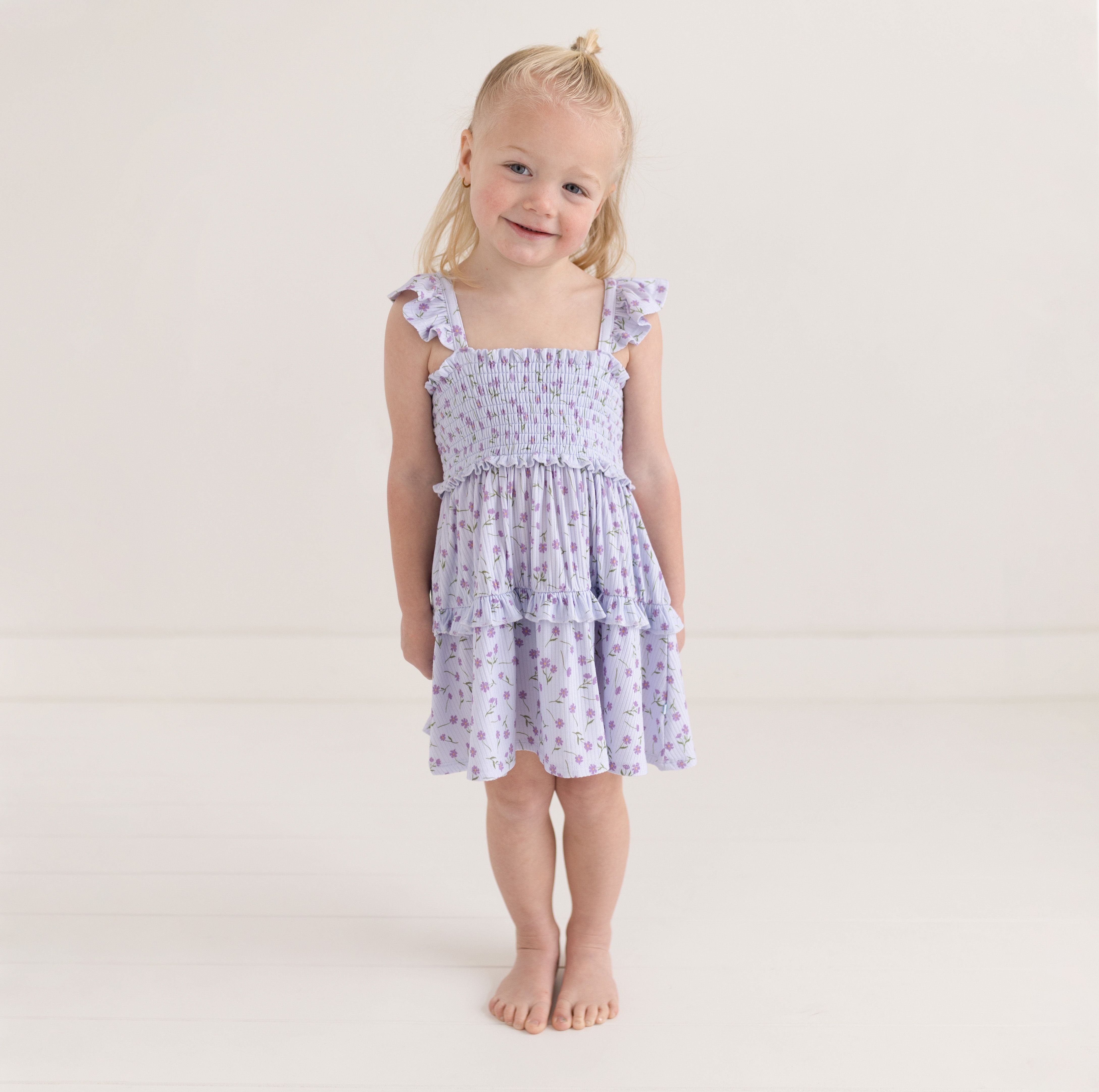 Posh Peanut Jeanette Smocked Babydoll Dress