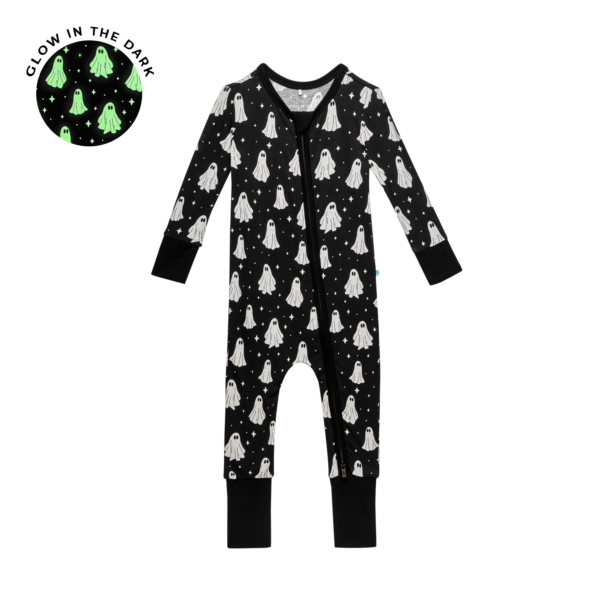 Posh Peanut Baby Ghostly Convertible Onesie