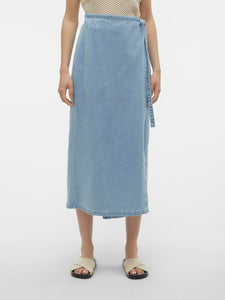 Vero Moda Zinnia Denim Wrap Skirt