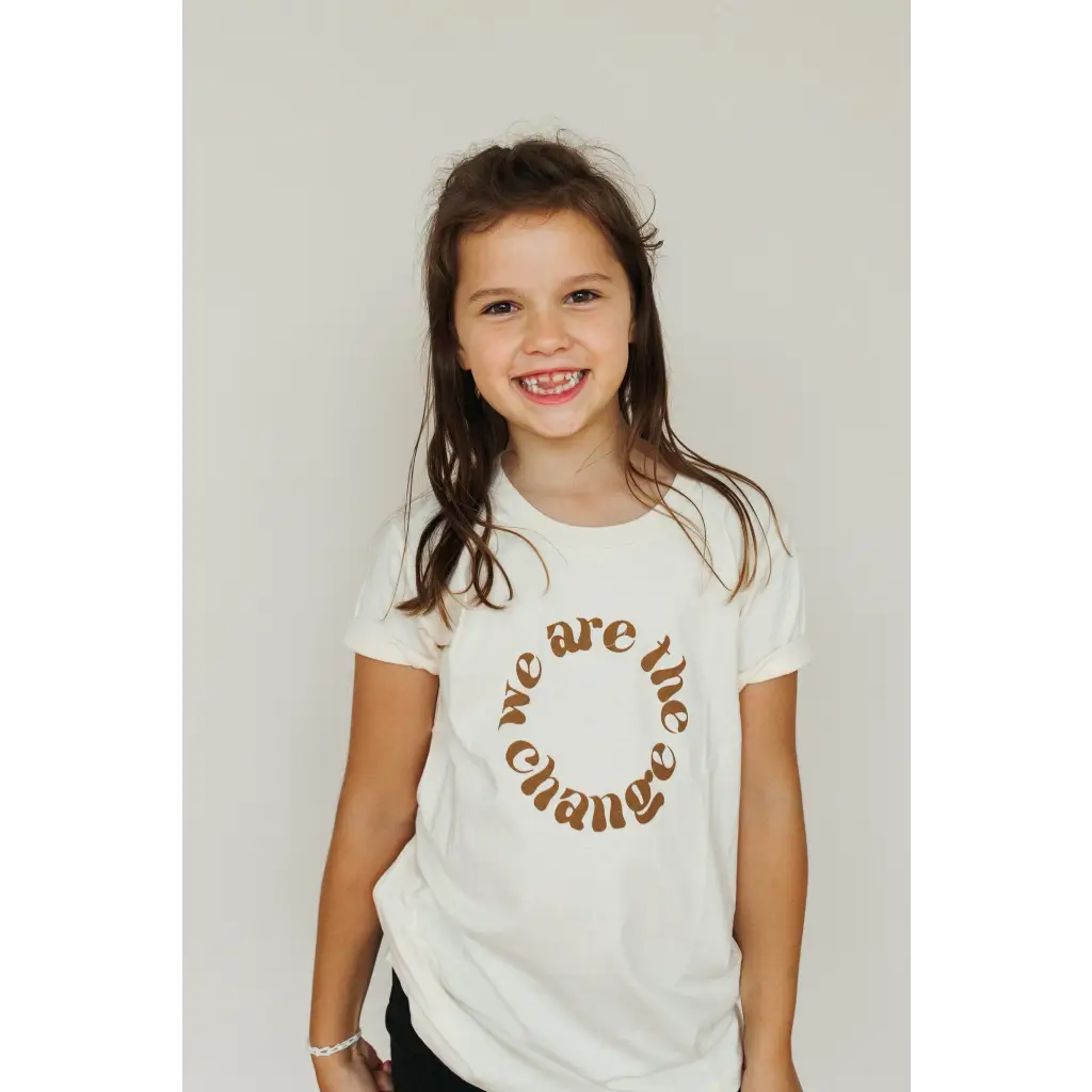 Polished Prints Kids Tee "We Are The Change"