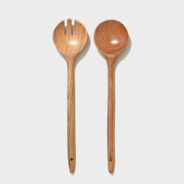 Acacia Wooden Salad Set 2 Pieces: Salad Servers Serving Utensils Salad  Tossers Salad Spoon Salad Fork Birthday Gifts 