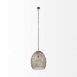 Mercana Aruba Woven Straw Orb Pendant Light