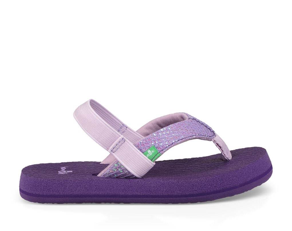 Sanuk Purple Aqua Blue Yoga Mat Flip Flops Girl's Size 12-13 12 13